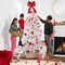 Artificial Christmas Tree Hinged Pine with 250 Lights, 1,000 Tips & Foldable Base Pre-Lit Outdoor Holiday Decor